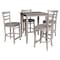 International Concepts 30 in. x 30 in. Counter Height Table with 4 Emily Counter Height Stools - 5 Piece Set K09-3030-S6172-4 - alternate 3
